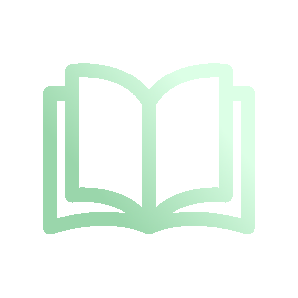 Green open book icon